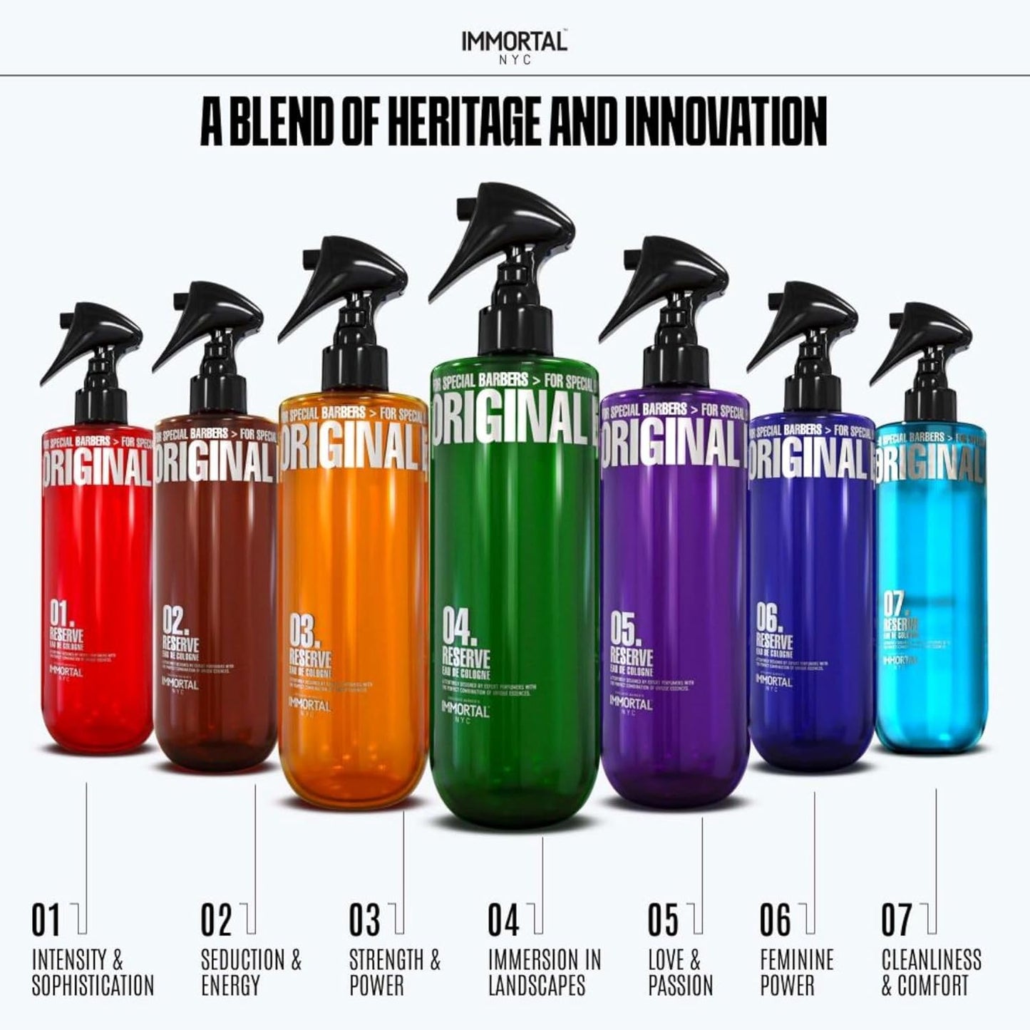 Immortal NYC Reserve 01, After Shave Spray Body/Face Men's Cologne, 17 oz, Exclusive Barbers, Softens Skin, Refreshes, Disinfects and Relieves Face and Skin, Moisturizing Formula After Shaving