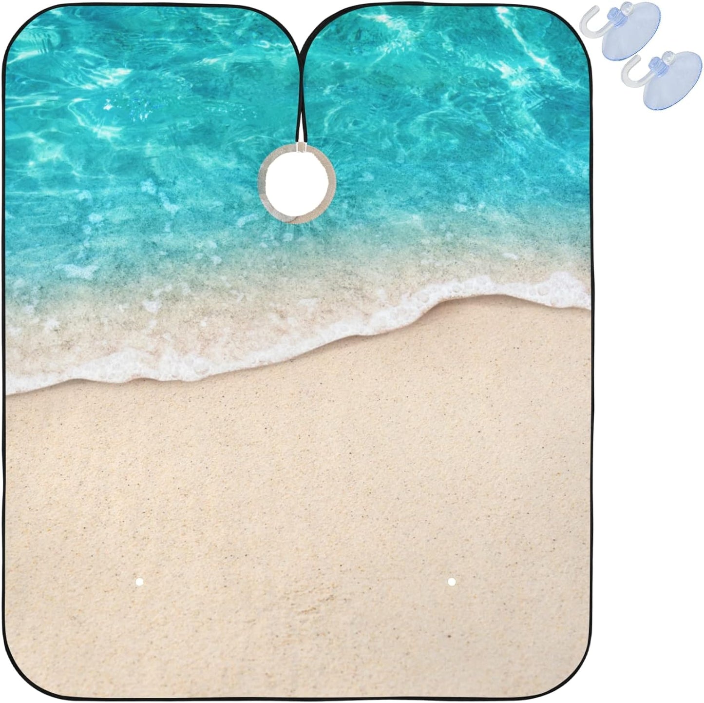 visesunny Professional Barber Cape Polyester Hair Cutting Clippings Catcher Grooming Cape Apron for Shaving Trimming For Men