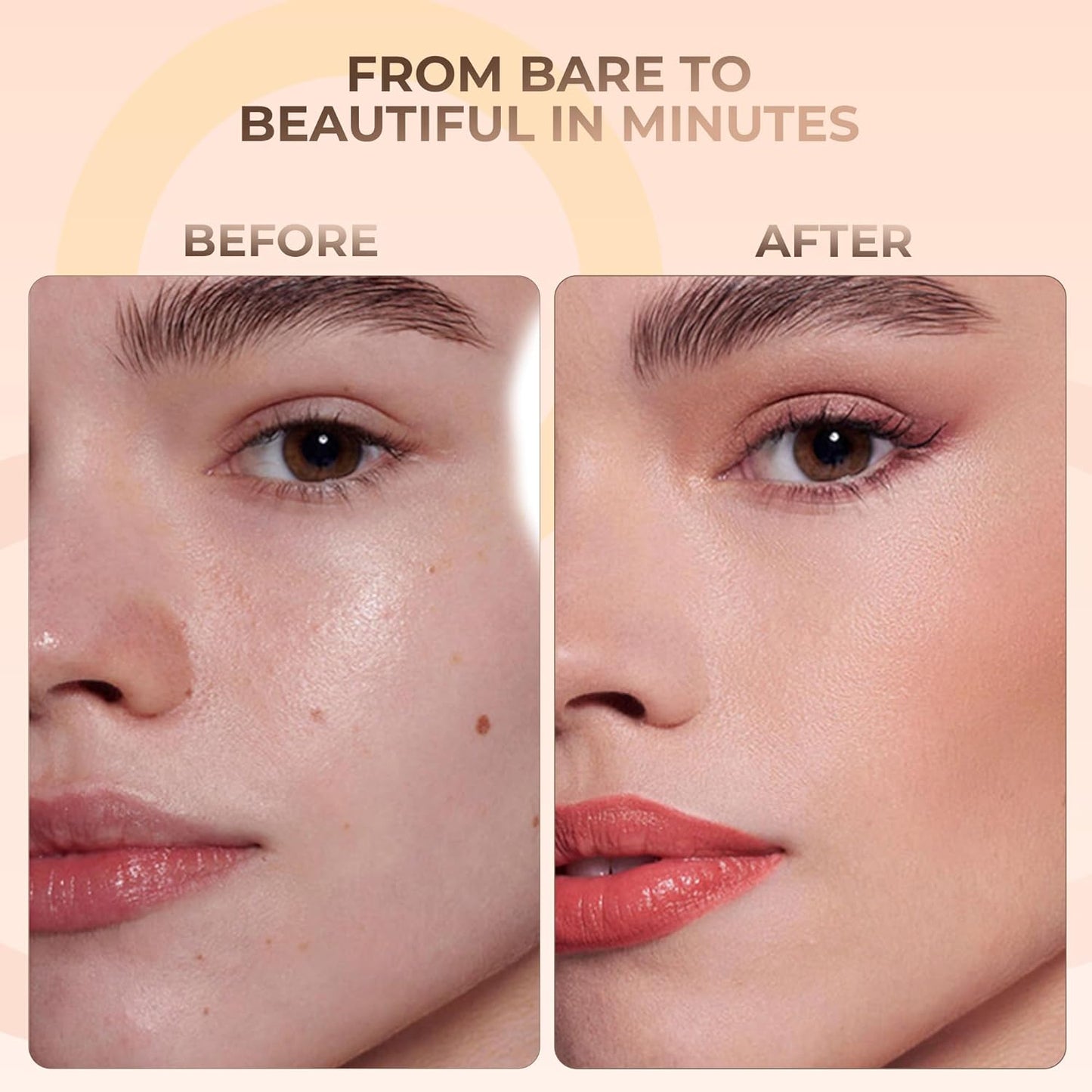 FLAWLESS COMPLEXION KIT (FAIR 1) Full Size Mineral Makeup Set Matte Foundation Bare Face Sheer Powder Cover