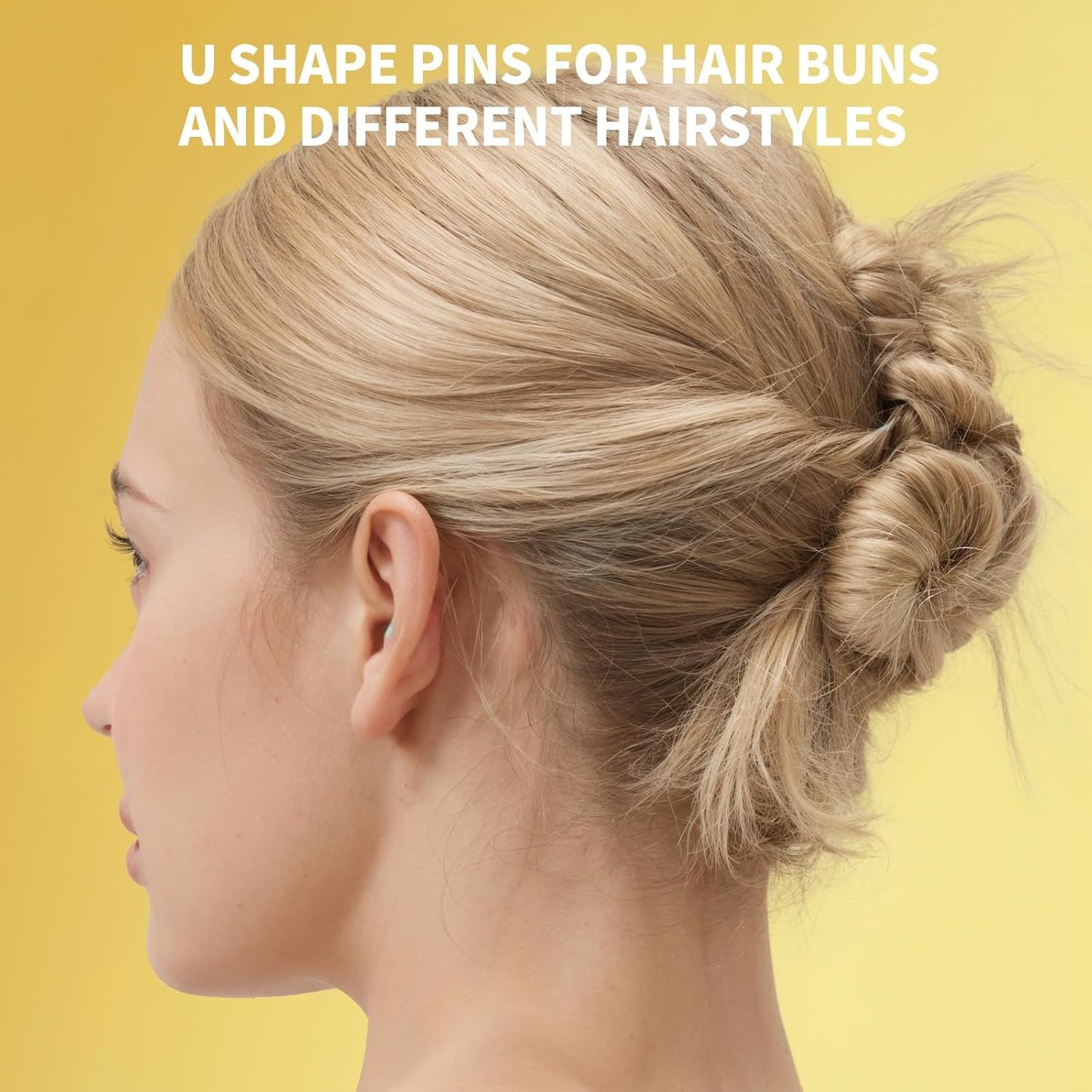 Teenitor 100Pcs Blonde Bobby Pins, Bobby Pins Blonde Gold Hair Pins, Gold Hair Pins for Women 2inch