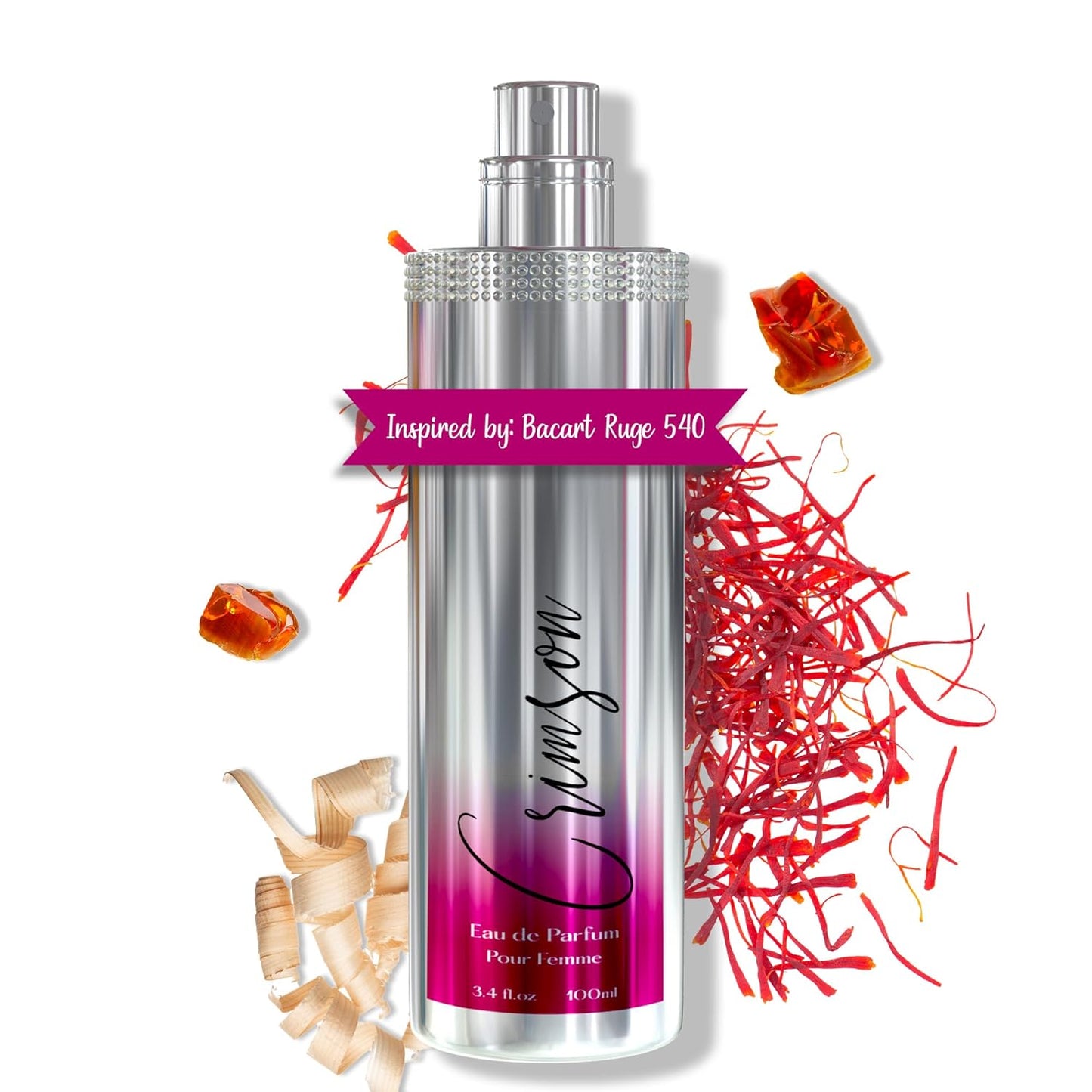 Perfume for Women – INSPIRED by A WORLD RENOWNED WOMEN'S PERFUME – Saffron, Jasmine, Amberwood, Cedar – Sexy, Sweet, Warm, Long-Lasting 3.4 fl oz