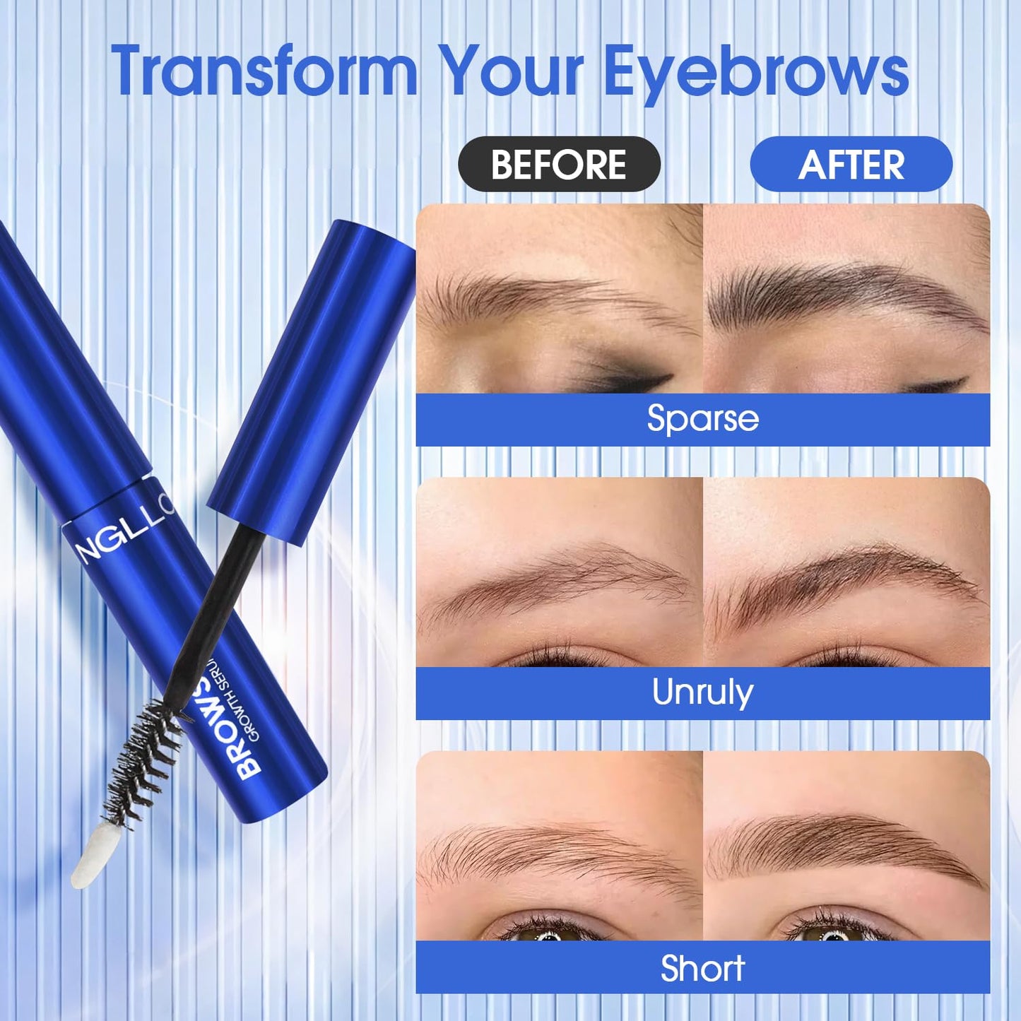 Eyebrow Growth Serum Plant Extracts Brows Growth Serum for Women Regrowth Eyebrow Hair Growth Thicker, Longer, Fuller -5ml