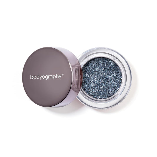 Bodyography Glitter Pigment Eye Shadow | Long Wear Shimmer Eyeshadow | Vegan, Talc & Paraben Free | Cream Powder Formula | Spectra (Navy) 1.5 g