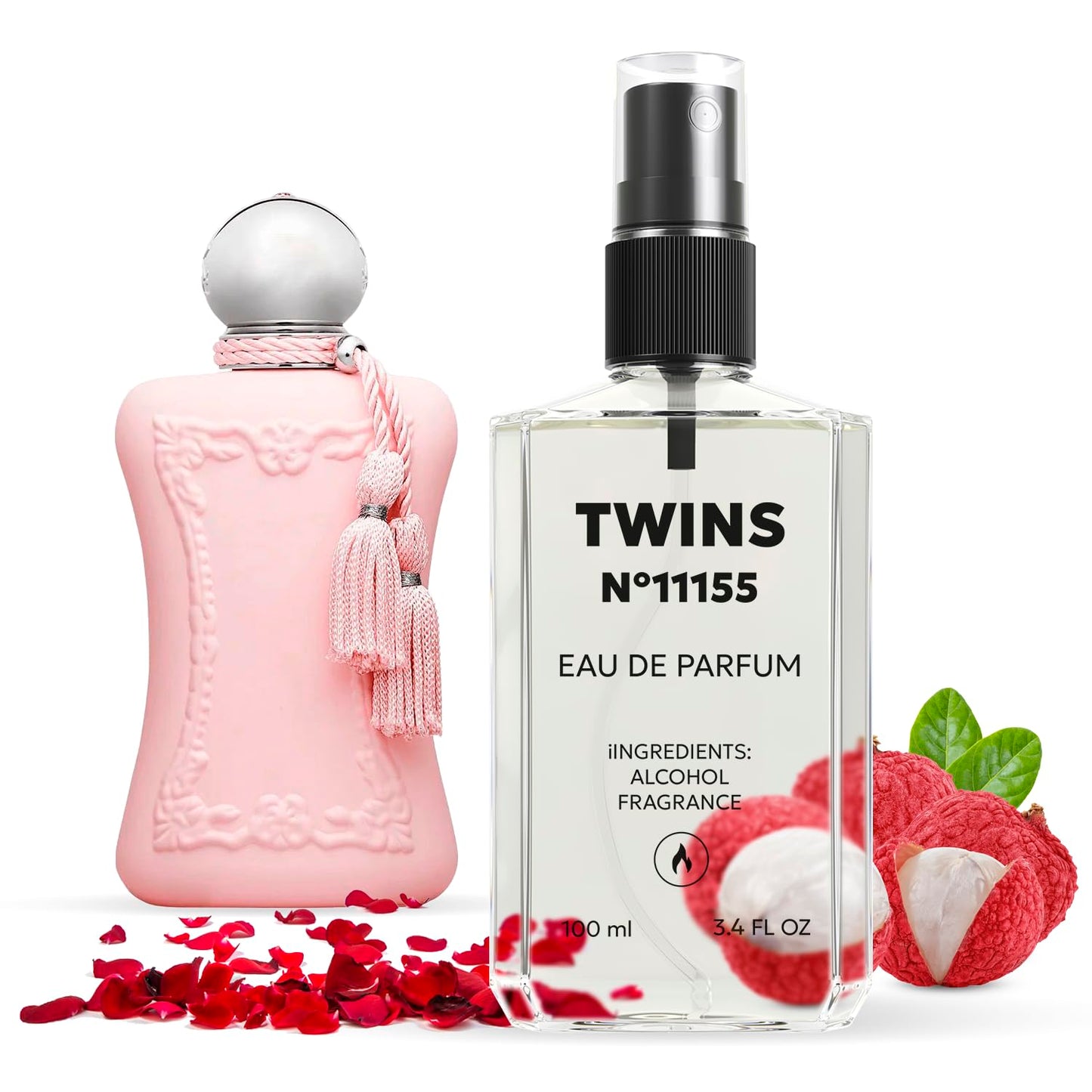 TWINS Impression of PARFUM Delina | Perfume for Women Eau de Parfum | No.11155 | 3.4 Fl Oz / 100 ml