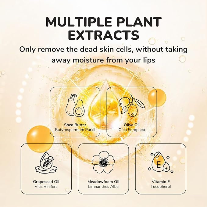 Lip Mask & Scrub Set(Peach + Honey + Collagen), Overnight Moisturizer for Cracked & Dry Lips Care, Hydrating Plumper Kit, Sugar Exfoliator Gift for Women