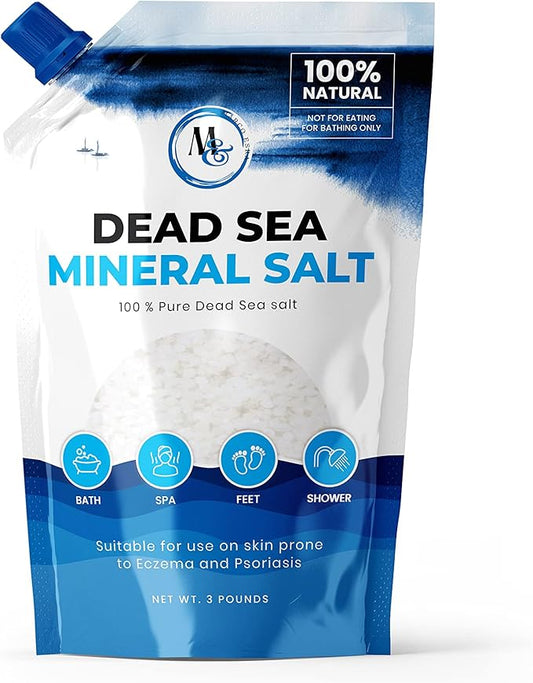 Dead Sea Salts for Soaking, Mineral Salt for Bath, Spa, Shower – More Minerals Than Epsom Salt, Pure and Natural Bath Salt for Foot Soak, Fine Salt Mined from Dead Sea