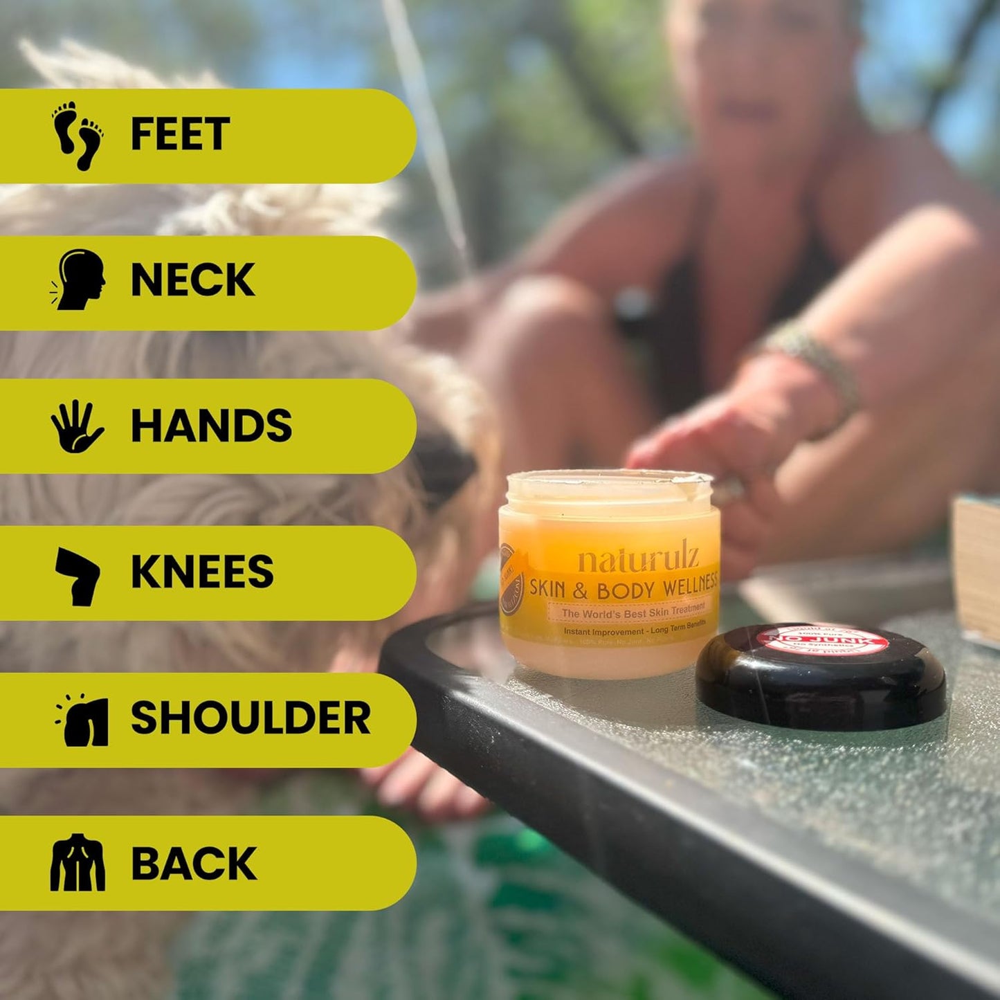 Naturulz Skin & Body Wellness 4oz – Everyday Essentials with Nourishing Coconut oil, Antioxidant-rich Turmeric, Oregano, Parsley, Rosemary & More, Body Butter for Summer Beach Vacation Essentials