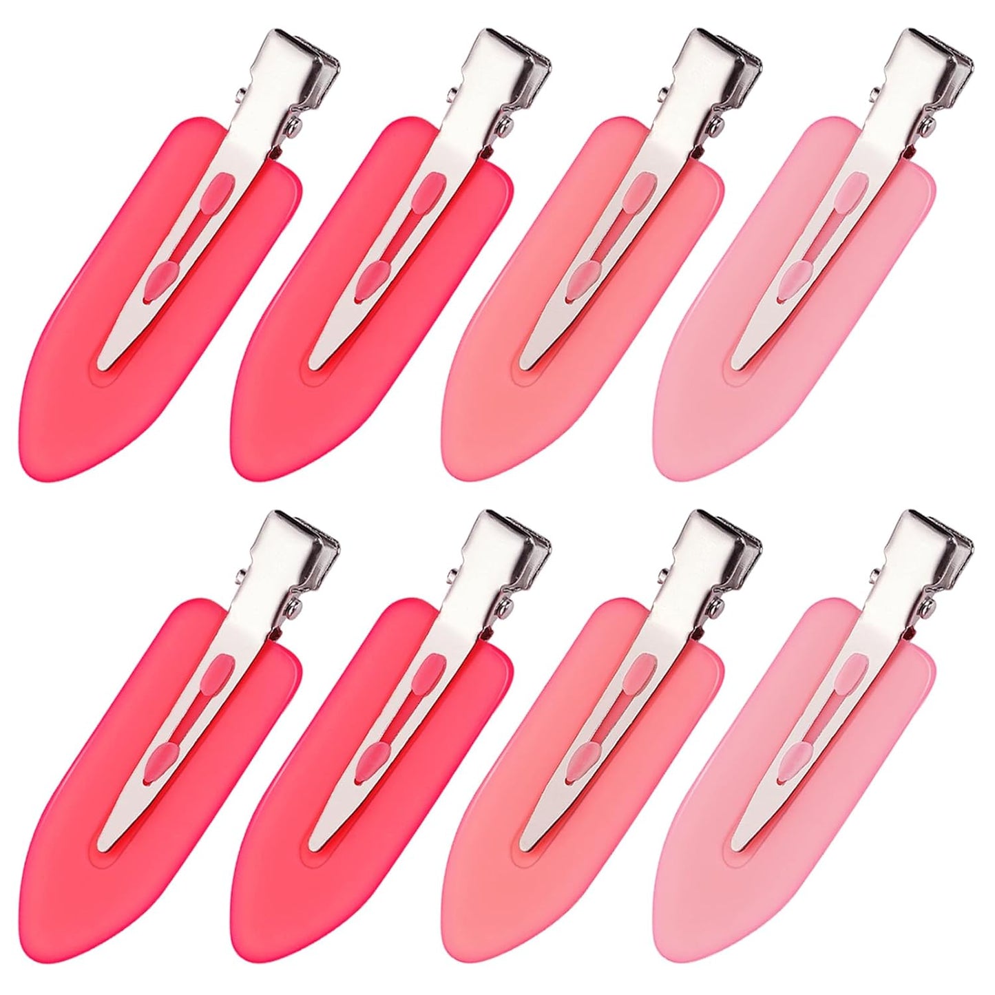 8Pcs No Bend No Crease Hair Clips- Styling Duck Bill Clips Alligator Hair Barrettes for Styling Sectioning, Small Gifts for Women Girl Salon Hairstyle Hairdressing Bangs Waves, Gradient Pink
