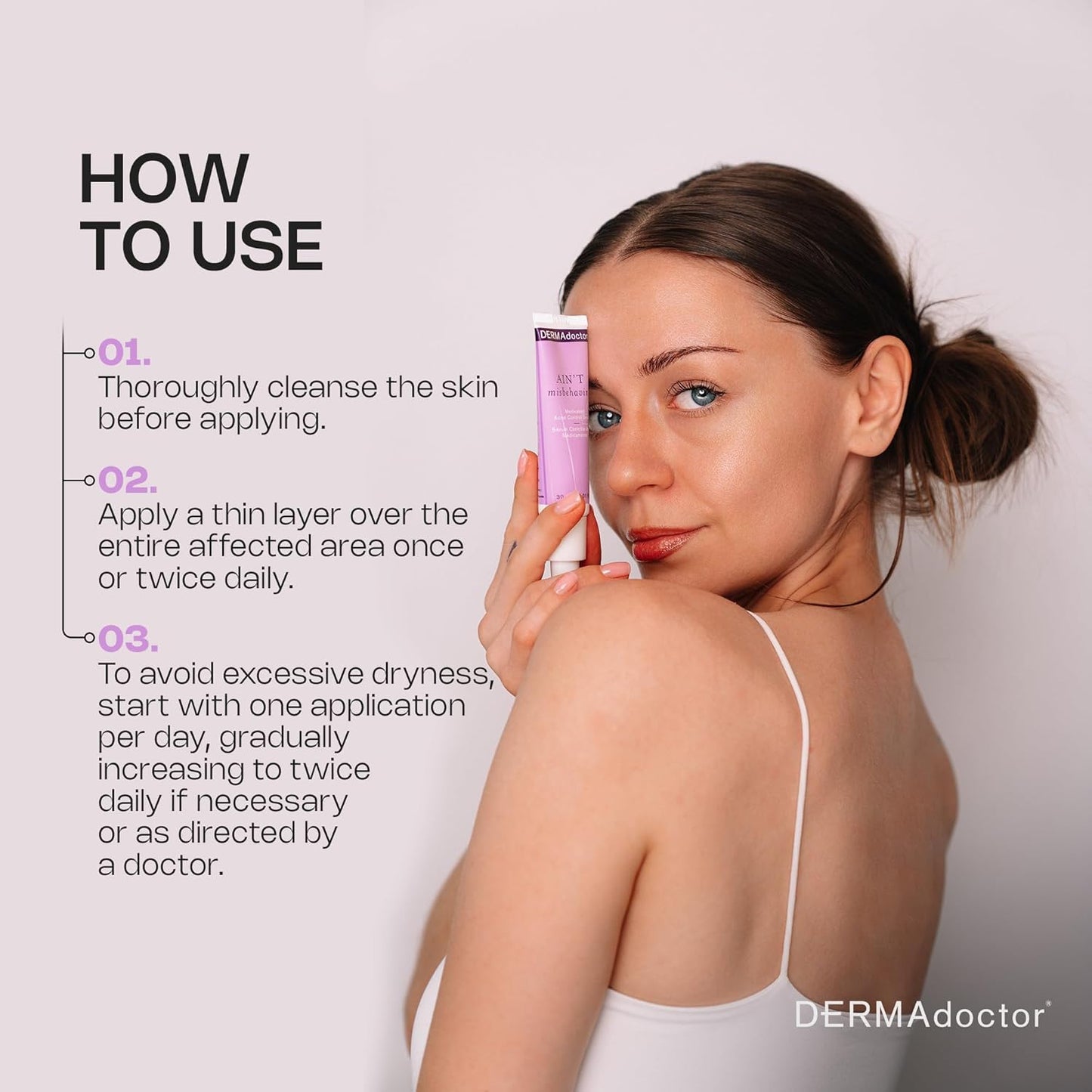 DERMAdoctor Ain't Misbehavin' Dermatologist Formulated Salicylic Acid Acne Control Serum, Acne Spot Treatment for Blemish Control and Cystic Acne breakouts with Tea Tree - 1 oz