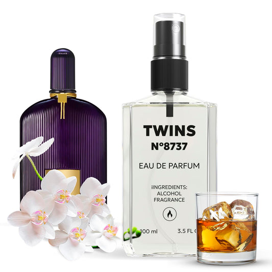 TWINS Impression of Velvet Orchid | Unisex Perfume for Women and Men Eau de Parfum | No.8737 | 3.4 Fl Oz / 100 ml