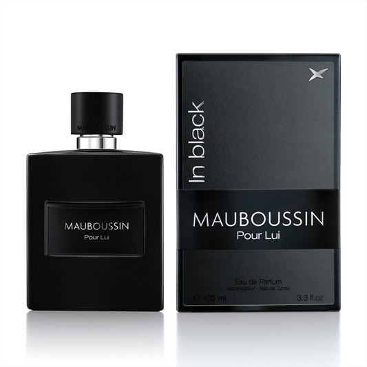 Mauboussin - Pour Lui In Black 100ml (3.3 Fl Oz) - Eau de Parfum for Men - Woody & Oriental Scents