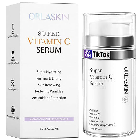 Super Vitamin C Serum For Women Over 70,Vitamin C Face Serum For Women Anti Aging Dark Spot Remover For Face Skin Care, Targets Age Spots, Wrinkles, Brightening, Pore Minimizer, Hydration 1.7fl Oz