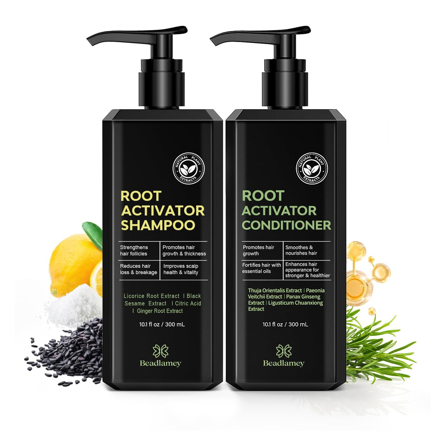 Root Activator Shampoo and Conditioner for Men: Hair Growth Set for Hair Loss and Thinning Hair