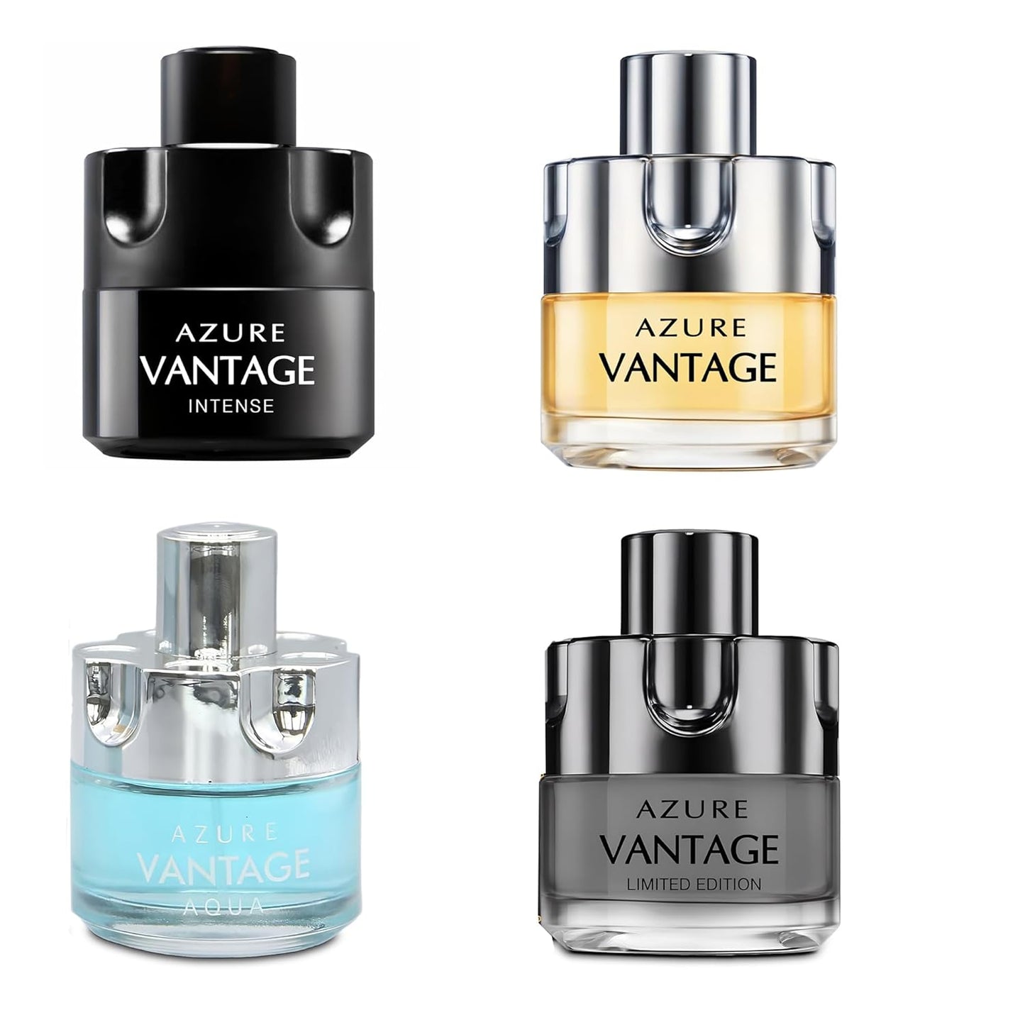 Men's Cologne Azure Vantage Set Wonderful Multi Scent Eau de Toilette Natural Spray Men's Perfume For all Day Used 100ML Each Bottle(4 PCS)