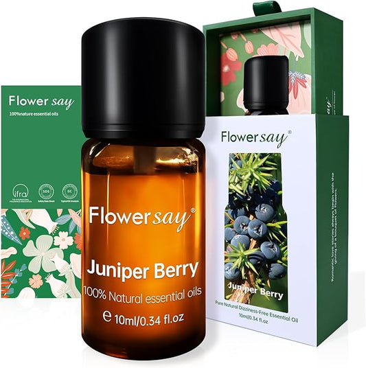 Juniper Berries Essential Oil 0.34Oz - 100% Pure Natural MAX Undiluted Premium Therapeutic Grade Essential Oils for Diffuser/Skin Care/Massage/Hair/Toenails
