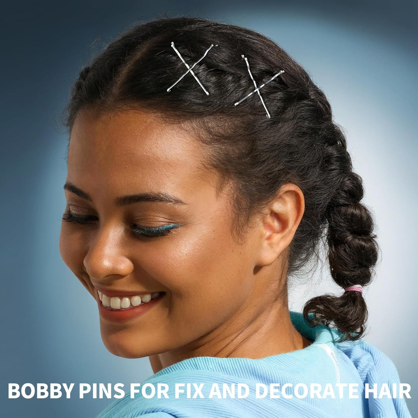 Teenitor Silver Bobby Pins for Gray Hair, Silver Hair Pins, 100Pcs Grey Bobby Pins for Gray Hair 2inch