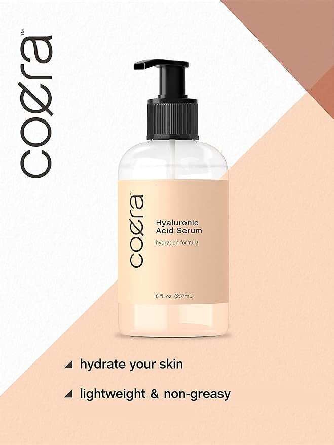 Coera Hyaluronic Acid Serum for Face | 8 oz | Moisturizing Oil for Skin, Hair & Nails | Paraben & SLS Free
