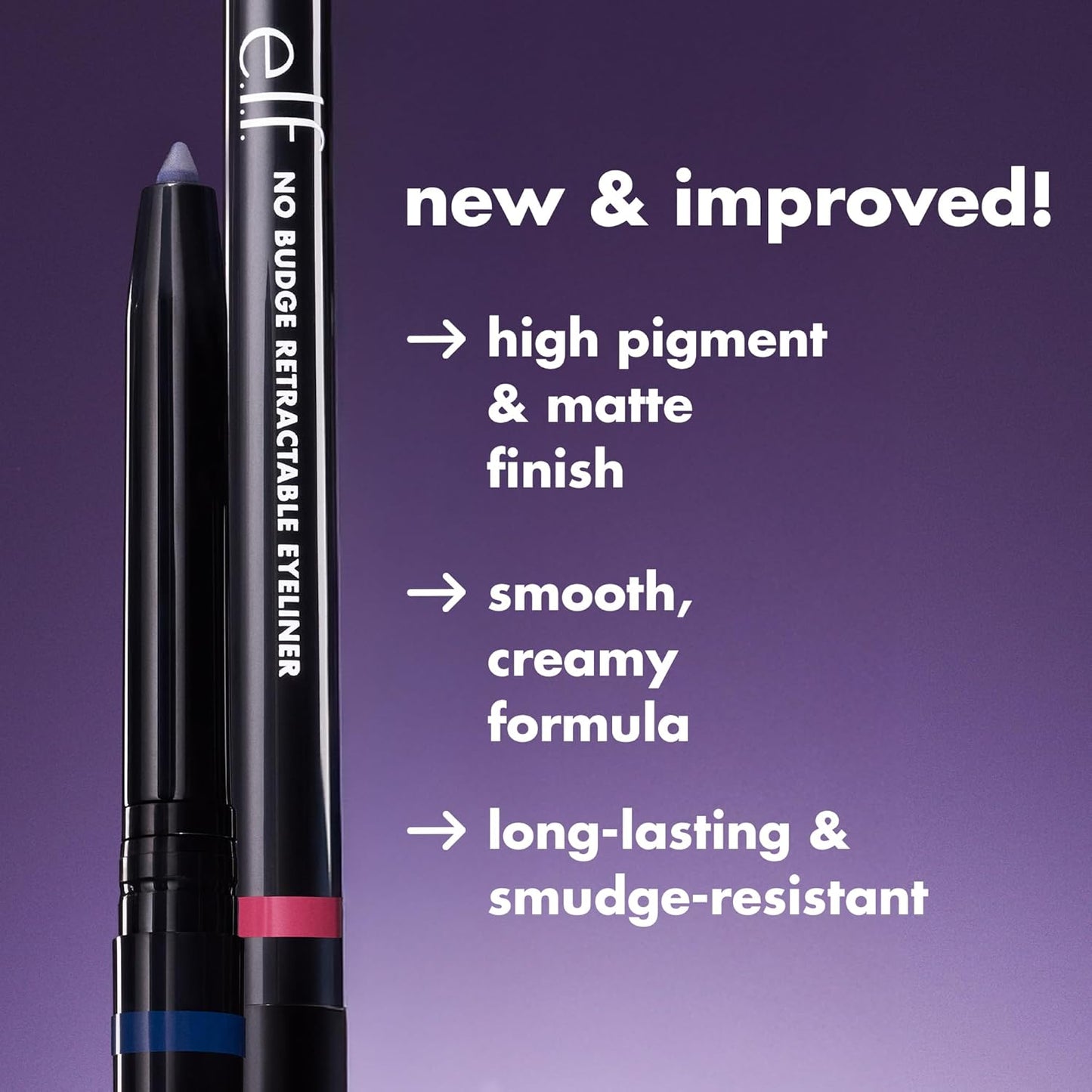 e.l.f. No Budge Retractable Eyeliner, Creamy, Ultra-Pigmented & Waterproof, Creates Bold & Defined Lines, Vegan & Cruelty-Free, Coffee