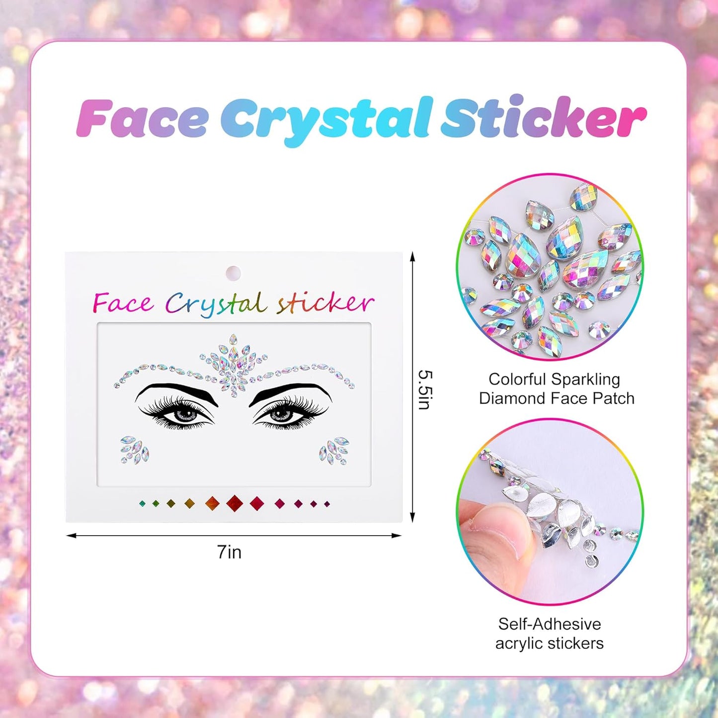 Wehhbtye 7 Pcs Mermaid Hair Clips Face Gems Glitter, Starfish Hair Clip Glitter Stickers and Gel, Mermaid Costume Accessories Set for Women Girl Cosplay Halloween Beach Theme Party Supplies