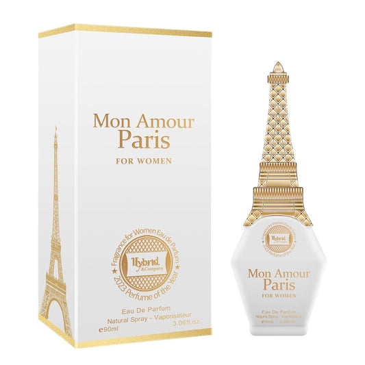 Hybrid & Company Mon Amour Paris Fascinating Fragrance for Women Eau De Parfum Natural Spray Elegant Scent, 3.04 Fl Oz