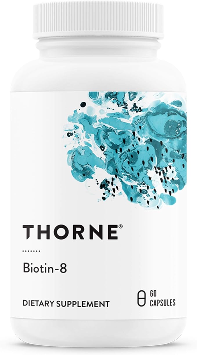 THORNE Biotin 8 - Vitamin B7 (Biotin) for Healthy Hair, Nails, and Skin* - 60 Capsules