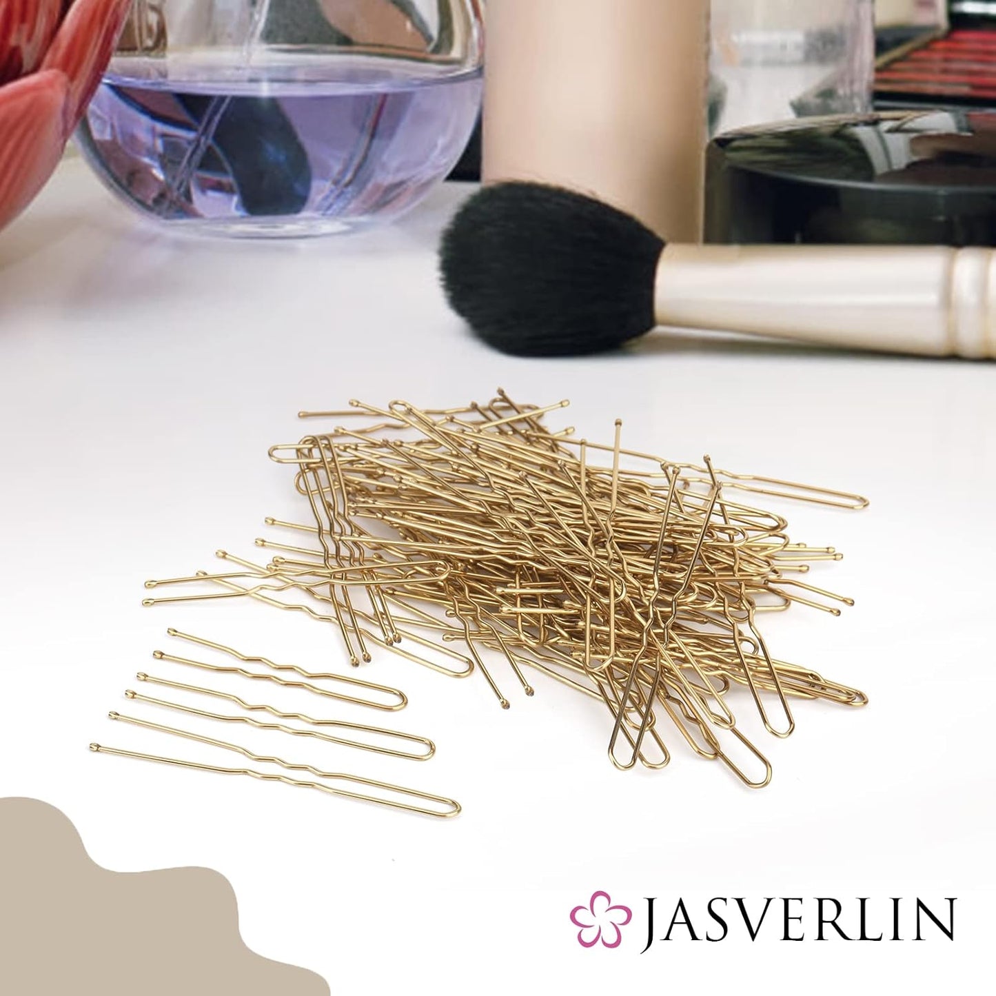 Blonde U Shaped Hair Pin for Buns, Gold Large Mini U Bobby Pins for Women Girls Updo Wedding Hairstyles Accessories Size Assortment 150pcs