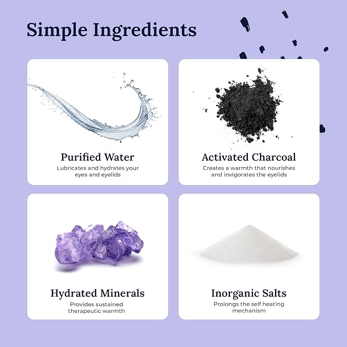 The Eyelid Hygiene Foundation | Self Heating Warm Compress for Eyes | Eye Wipes for Dry Eyes | Eye Compress for Puffy Eyes | Eye Mask for Fast Relief of Dry Eyes | Eyelid Wash Pads | Travel Friendly