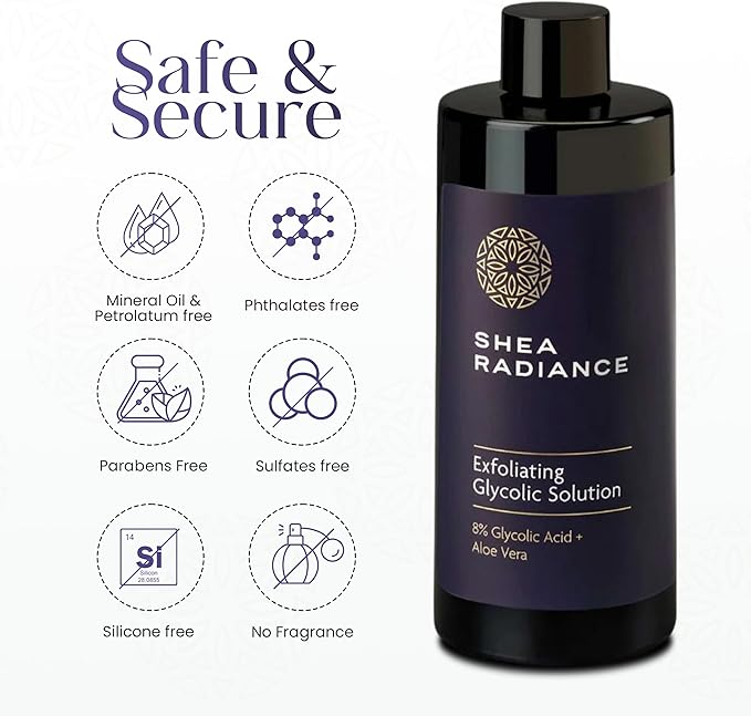 Glycolic Acid Toner Ordinary Glycolic Solution for Face Hydrating and Skin Toner for Women Face with AHA, Aloe Vera, Extract Facial Toner for Brightening, Acne, Exfoliation, and Skin Care 6.4 oz