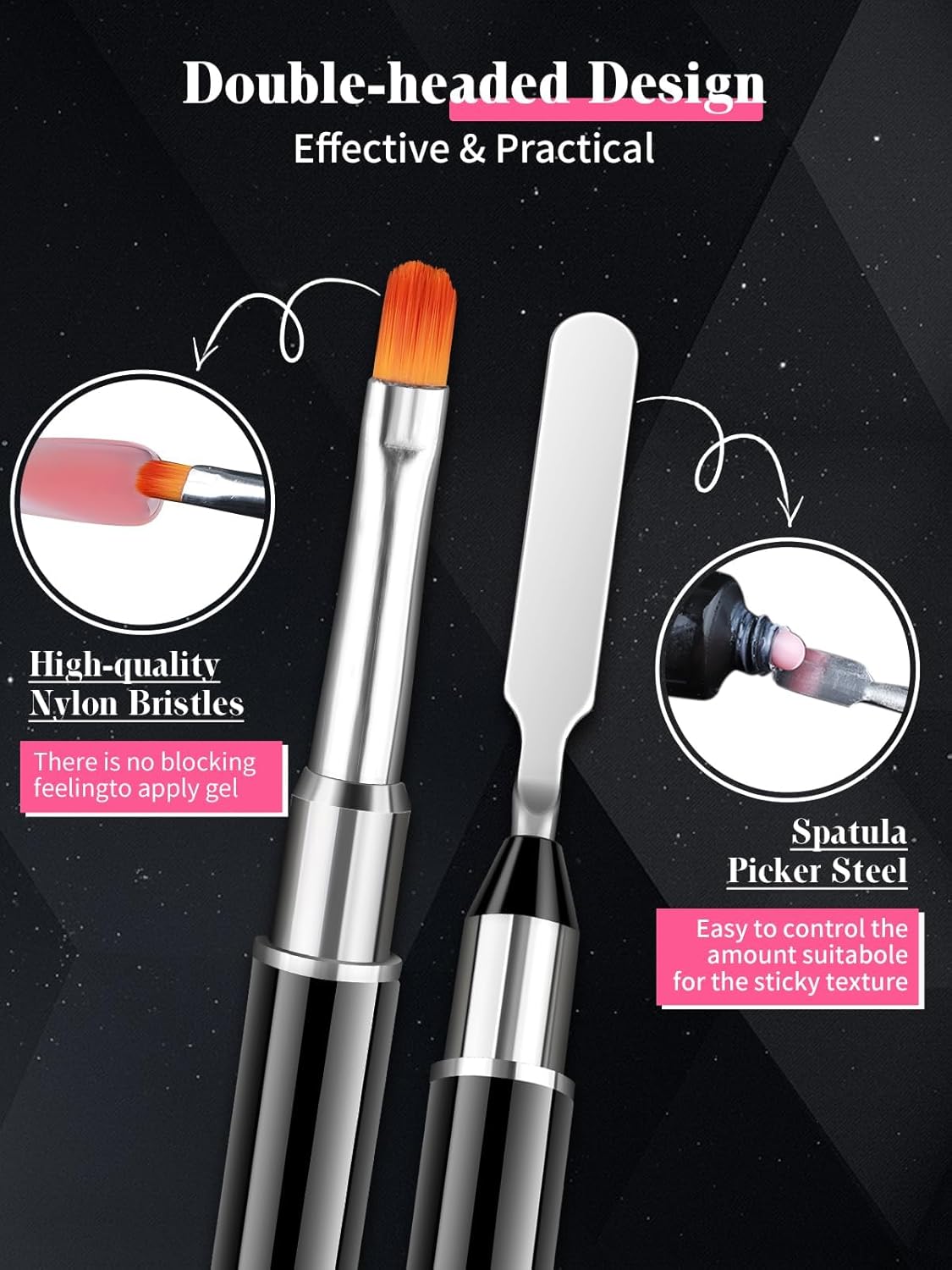 EBANKU Dual Forms for Poly Gel, 288PCS Poly Nail Gel Forms for French Nails, 96PCS Dual Forms Silicone Reusable Pads, 5PCS Nail Clips, Brush Pen Nail Files Buffer, Nail Extension Kit for Builder