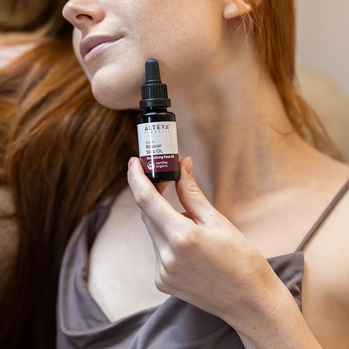 Alteya Rosehip Seed Oil USDA Certified Organic Face Oil, 2x1.7 Fl Oz Glass Bottles with Pipette, All-Natural Moisturizer