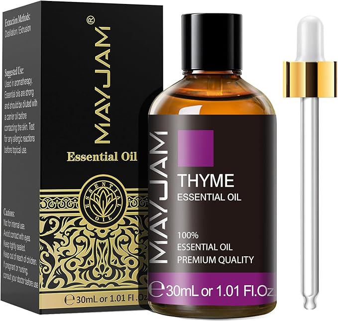 Essential Oil, Thyme Oil 1.01FL.OZ - Thyme Essential Oils for Diffusers for Home, Soap Candle Making Scents - 30ML
