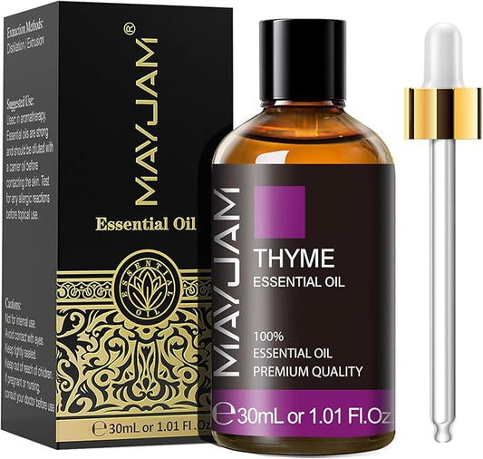 Essential Oil, Thyme Oil 1.01FL.OZ - Thyme Essential Oils for Diffusers for Home, Soap Candle Making Scents - 30ML