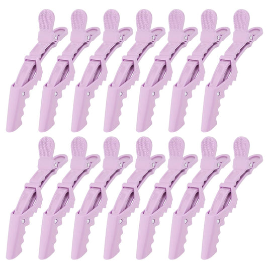 Ondder 14 Pcs Purple Alligator Hair Clips for Styling Sectioning Larger Salon Pro Barber Hair Clips for Coloring Cutting Big Alligator Clips for Hair Styling Accessories for Women Men