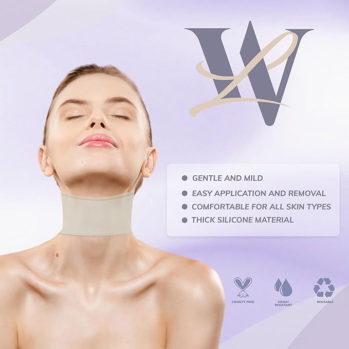 Reusable Neck Wrinkle Patches 2Pcs, Anti Wrinkle Patches, Face Tape for Wrinkles Overnight, Silicone Neck Patches, Silicone Wrinkle Patches for Neck Overnight, Silicone Patches for Wrinkles