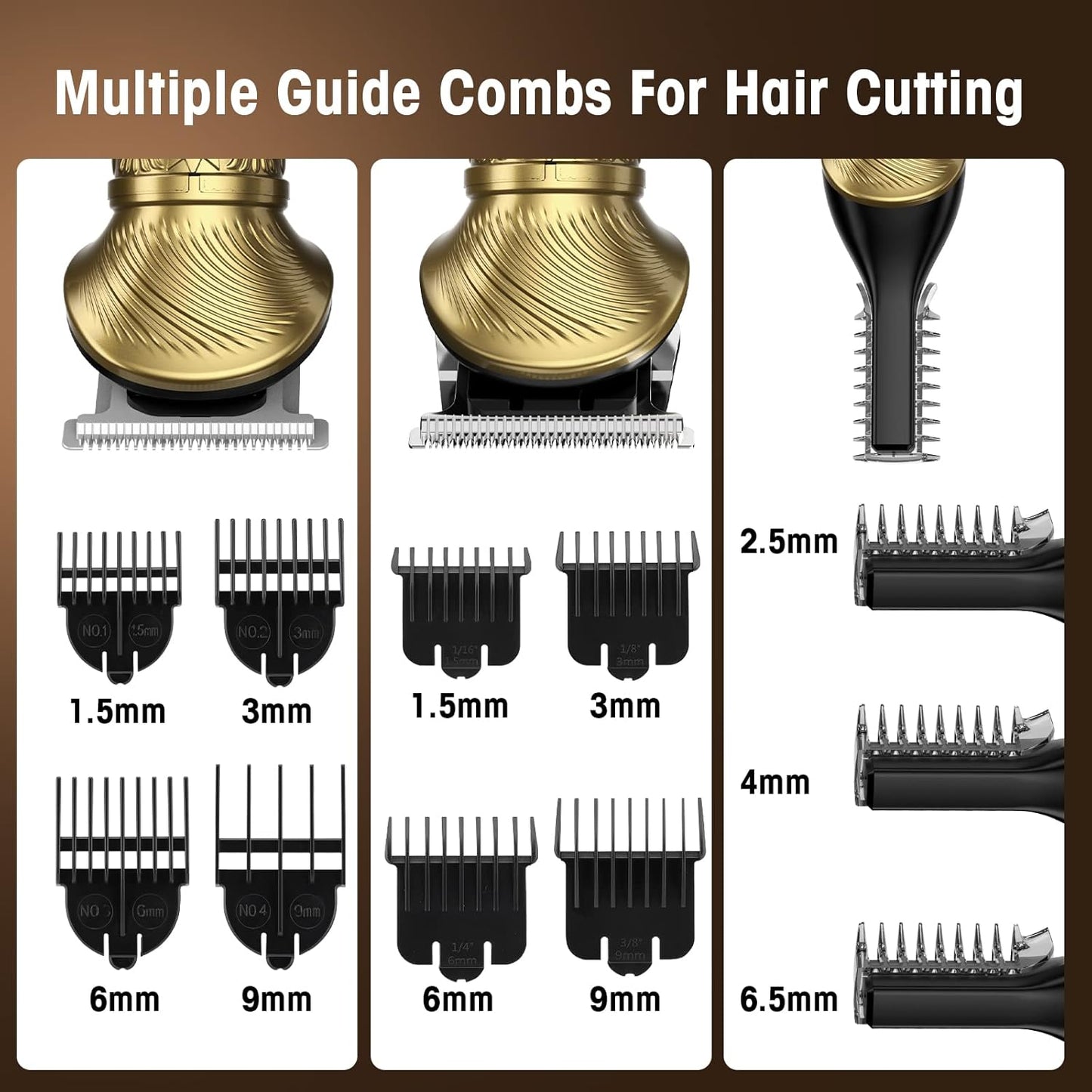 Beard Trimmer Kit for Men - Professional 6 in 1 Hair Clipper Trimmer, Cordless Multi Groomer, Mens Grooming Kit for Beard, Face, Body Nose Hair Facial, Electric Razor as Gifts for Him