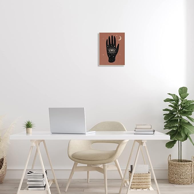 Stupell Industries Celestial Bohemian Chic Hand With Enlightened Eye Tattoo, Design by Nina Blue