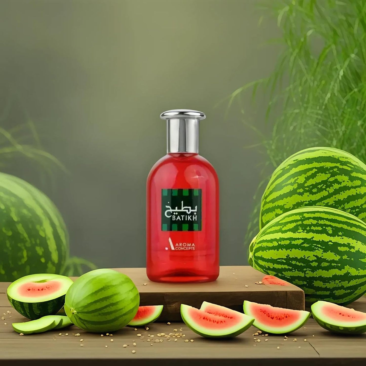 Paris Corner | Batikh Watermelon Perfume EDP 1.7 Fl Oz | Unisex Fragrance for Men & Women | Fresh Pear, Tangerine, Strawberry & Rose with Sweet Praline & Musk | Fruity Summer Scent
