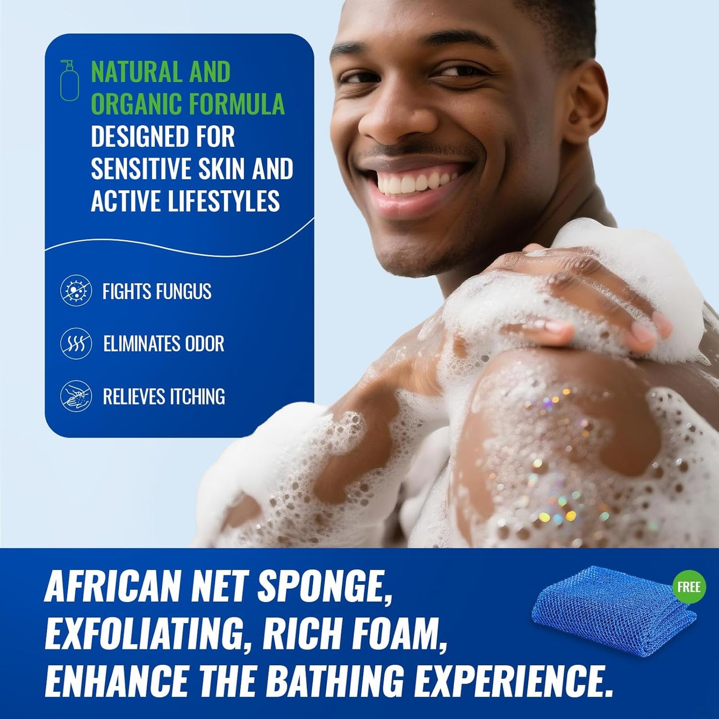 Natural Antifungal Body Wash: Tea Tree Fights Fungus Eliminates Odor Relieves Itching Formula for Sensitive Skin and Active Lifestyles 16.3 FL OZ