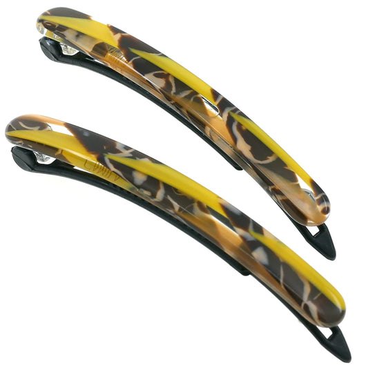 Camila Paris CP3374 French Hair Barrettes Clips for Women, Handmade, Girls Side Slide-in Barrette Clip, Hair Accessories for Women. Strong Hold No Slip Grip Fashion Durable Styling, Made in France