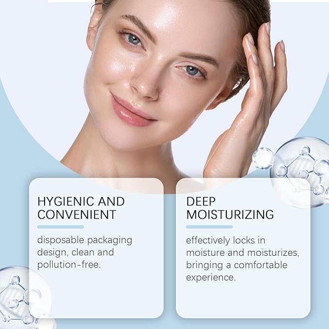 Ultra Hydrating Serum 3% - 30PCS Hyaluronic Acid Smoother Face Serum, Enriched Hyaluronic Acid, Collagen, Vitamin E Moisturizing, Plump, Fine Lines, Wrinkles, Repair for All Skin