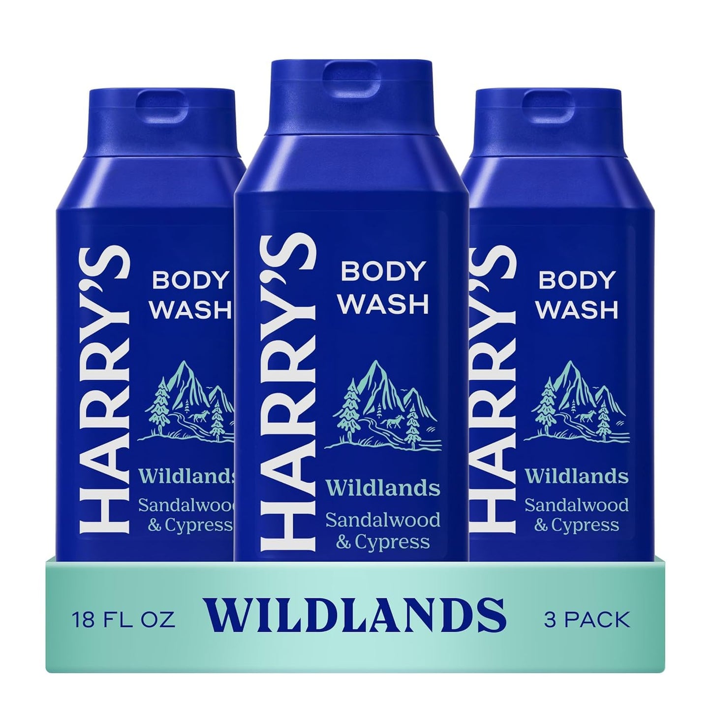 Harry's Men's Body Wash - Wildlands - (3 Pack) 18 fl oz - Shower Gel for Men - No Parabens, Sulfates, or Dyes