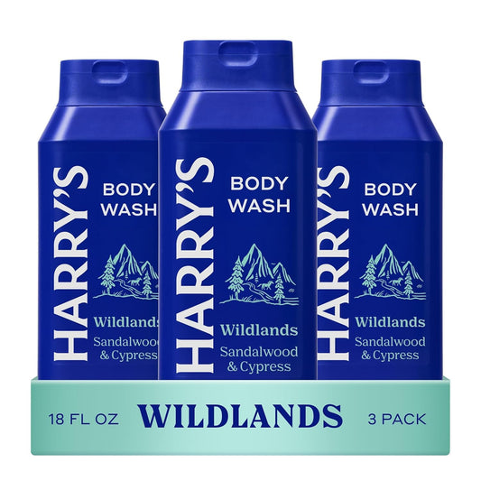 Harry's Men's Body Wash - Wildlands - (3 Pack) 18 fl oz - Shower Gel for Men - No Parabens, Sulfates, or Dyes