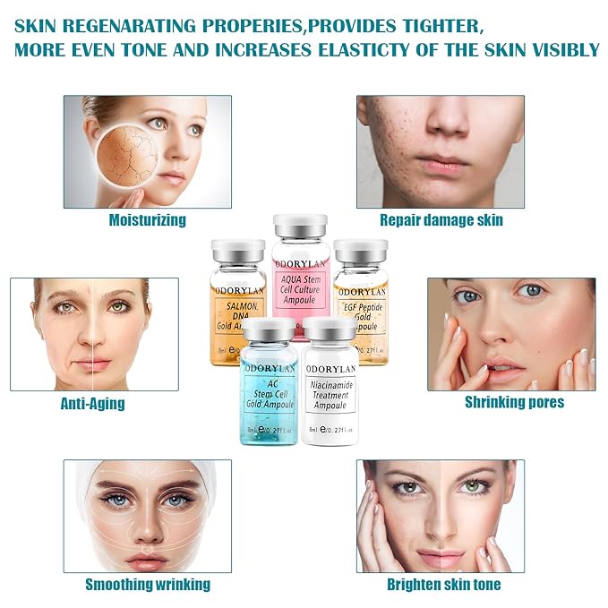 BB Facial Glow Starter Kit Hydration Serum Skincare Mix 0.27 oz Hydration Ampulle und Essence Foundation 10 vialsFacial Serum Skin Therapy Kit