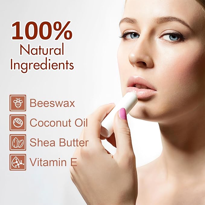 60 Pack Lip Balm Unlabeled, Natural Lip Balm Bulk Blank Tube, Personalized Lip Balms for Party Favors Adults and Bridal Shower Favors or Baby Shower Gifts-5 Flavors