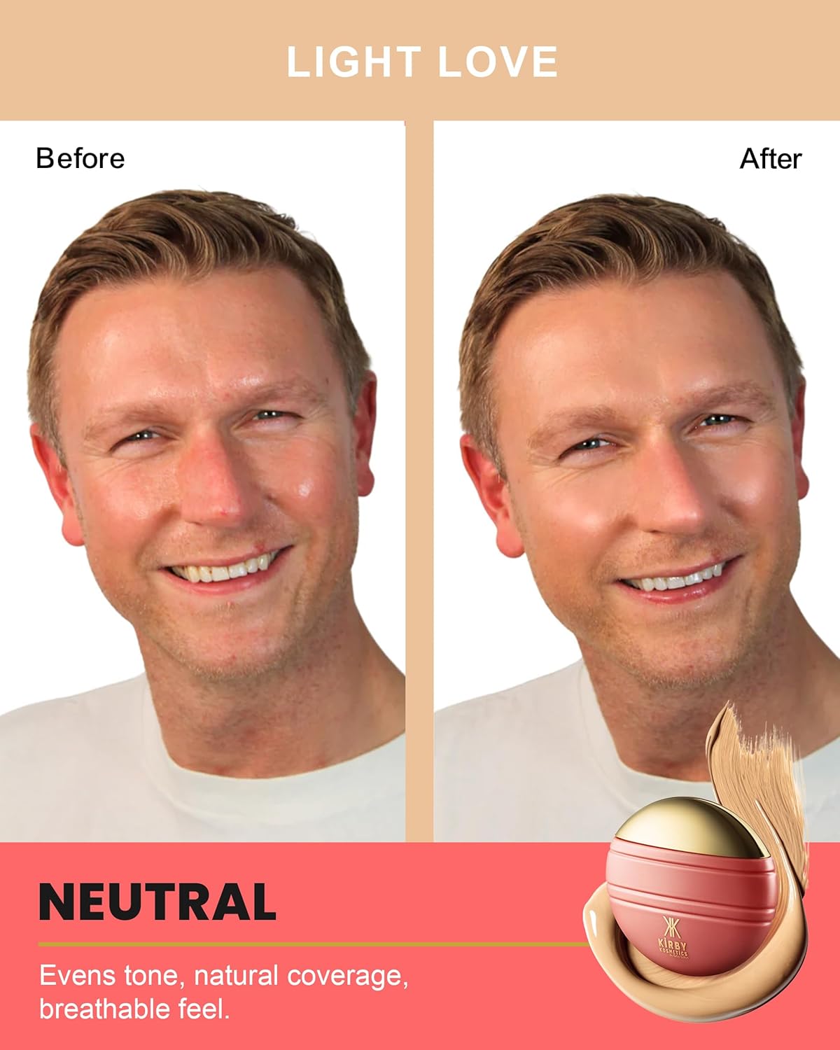 Konfident Glow Skin Tint – Light Love Hydrating Oil-Free Glass-Skin Foundation, Buildable Light-to-Medium Coverage, 30 ml – Inclusive Clean Makeup for Radiant Confidence