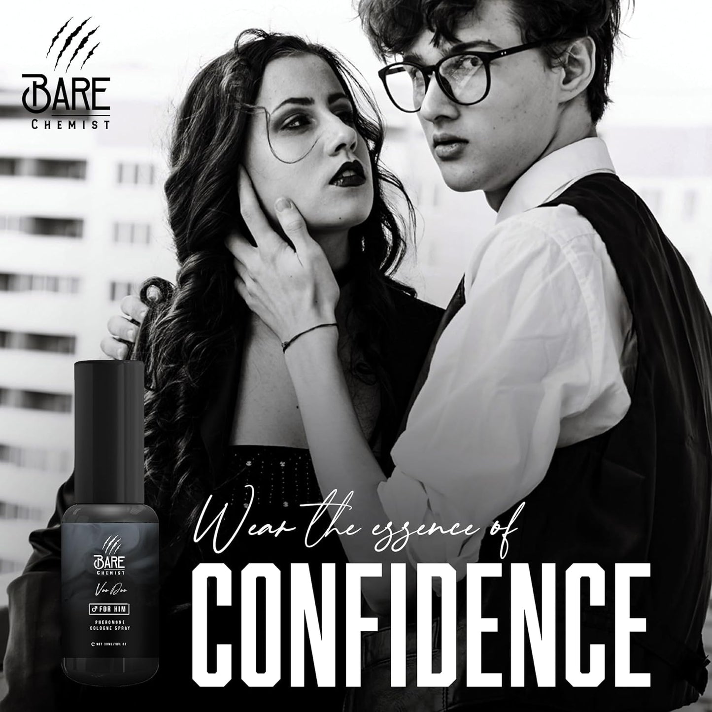 Voodoo Pheromone Cologne for Him - [Long Lasting Formula] Pheromone Perfume Oil Spray for Men 1oz. - Spice, Wood, Amber