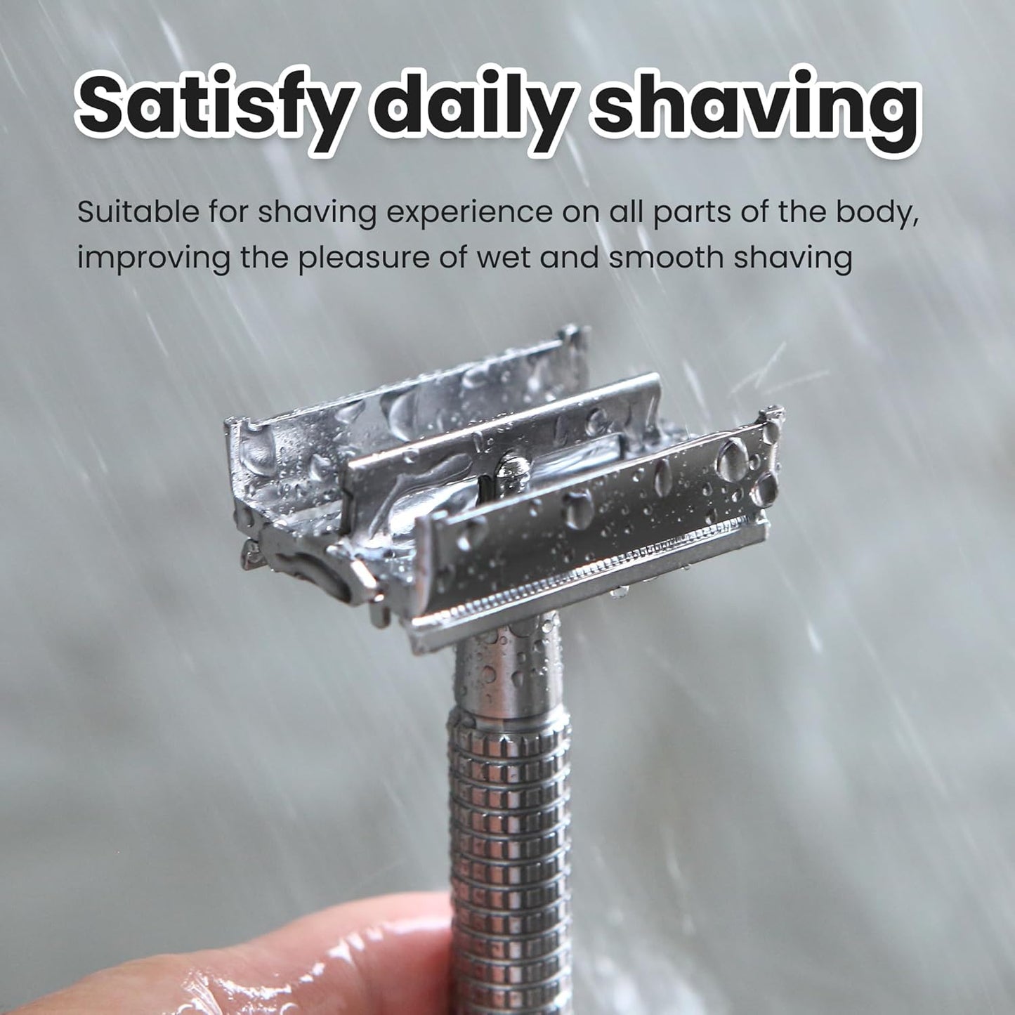 Double Edge Single Blade Safety Razor For Men and Women With 10 Premium Stainless Steel Refill Butterfly Metal Safety Razor, Reusable, Smooth Wet Shaving Experience, Eco-Friendly