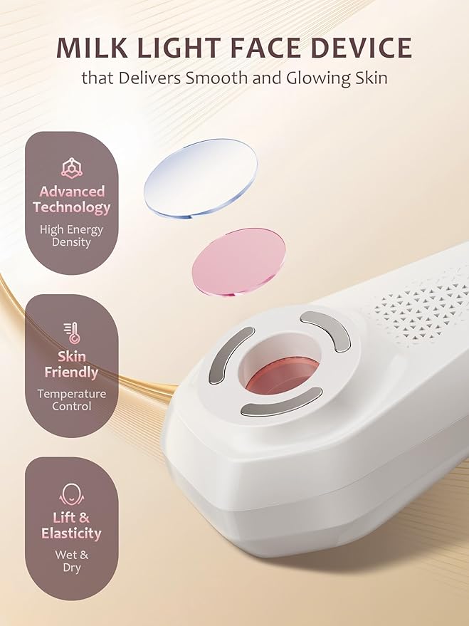 Multifunctional Facial Massager, Real Glass Glow Device for Face and Neck, Portable Face Massager Tool for Skin Care Pore Care, Enhanced Skin Radiance Effective Against Dullness