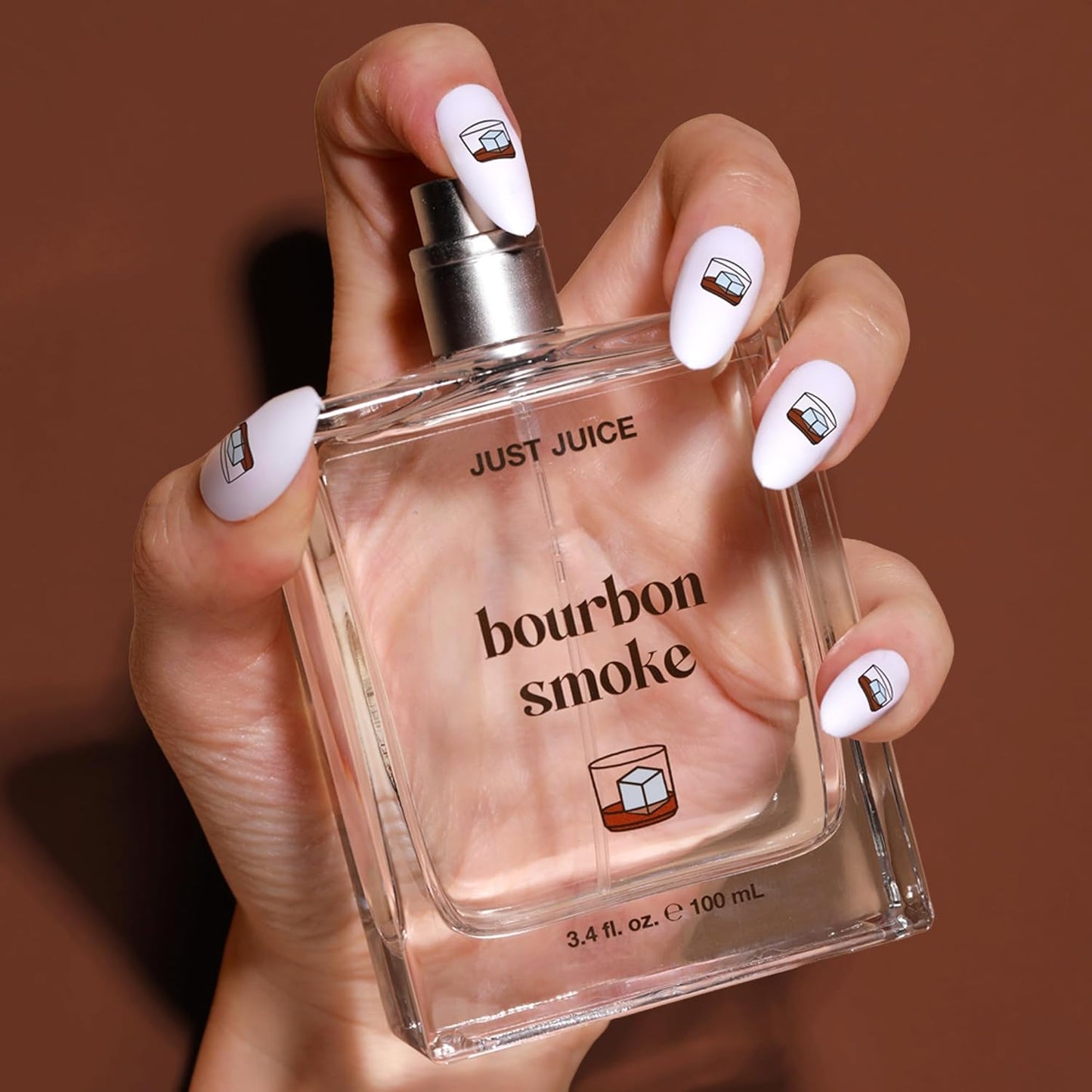 Just Juice Bourbon Smoke - Spicy, Warm Vanilla Perfume for Women and Men - Amber Mini Travel Perfume with Black Pepper, Cedar, Suede - 0.33 oz