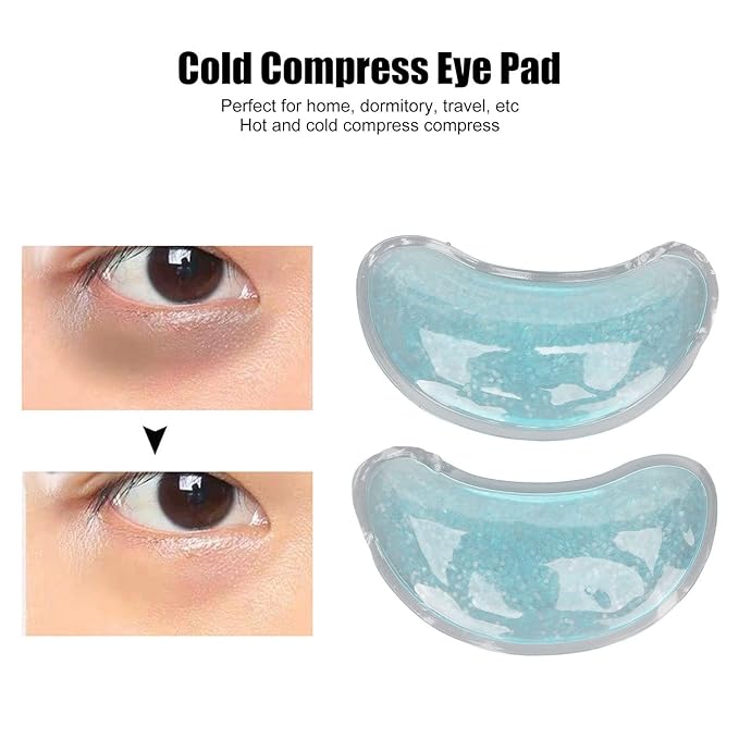 Jectse Gel Eye Pad, Reusable Cooling Eye Pads Gel Eye Mask Under Eye Gel Pads Hot Cold Treatment for Eye Strain Eye Swelling Eye Redness